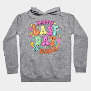 Happy Last Day Of School Dalmatian Dots Testing Day Teacher Hoodie